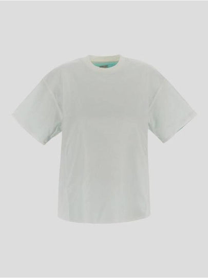 Double Layer Cotton Short Sleeve T-Shirt Light Blue - BOTTEGA VENETA - BALAAN 2