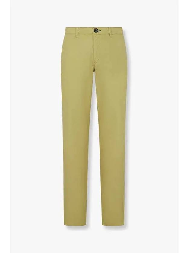 PS Square Logo Patch Chino Pants Khaki - PAUL SMITH - BALAAN 1