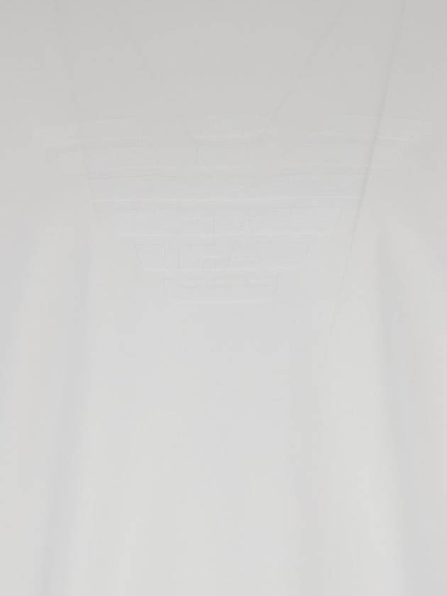 White T-Shirt With Logo On The Front Tone-On-Tone In Cotton Man - EMPORIO ARMANI - BALAAN 3