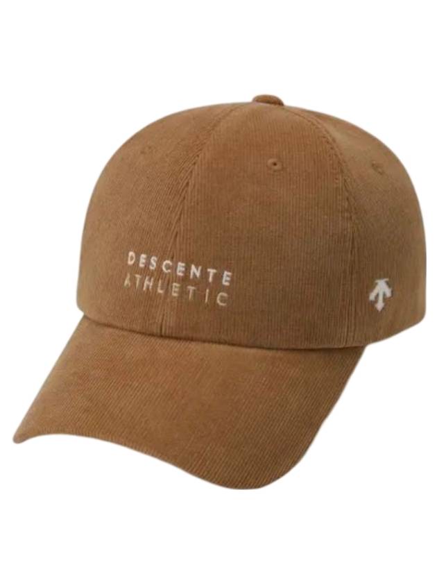 Sports Basic Corduroy Ball Cap Brown - DESCENTE - BALAAN 1