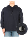 Men's Lens Wappen Fleece Hoodie Navy - CP COMPANY - BALAAN 2