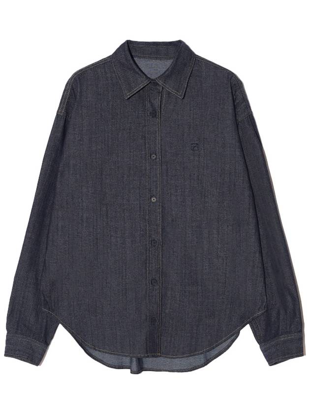 Minimal Logo Denim Shirt Indigo - LESEIZIEME - BALAAN 7