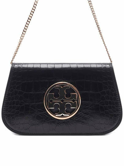 Reva Clutch Shoulder Bag Black - TORY BURCH - BALAAN 2