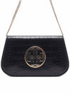 Reva Clutch Shoulder Bag Black - TORY BURCH - BALAAN 3