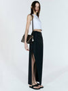 Asymmetric Maxi H Line Skirt Stripe Black - ULKIN - BALAAN 3