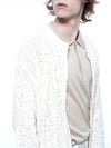 Punching knit zip up cardigan white - CHANCE'S NOI - BALAAN 11