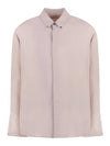 Alexandre Mattiussi Silk Blend Long Sleeve Shirt Pink - AMI - BALAAN 1