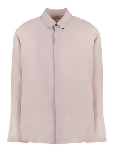 Alexandre Mattiussi Silk Blend Long Sleeve Shirt Pink - AMI - BALAAN 1