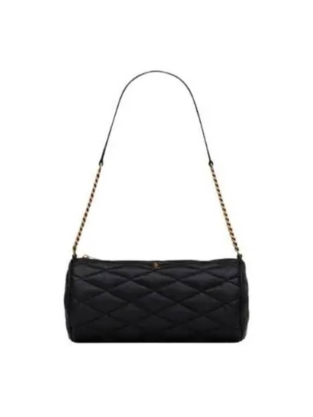 Women's Sade Small Tube Quilted Lambskin Shoulder Bag Black - SAINT LAURENT - BALAAN 2