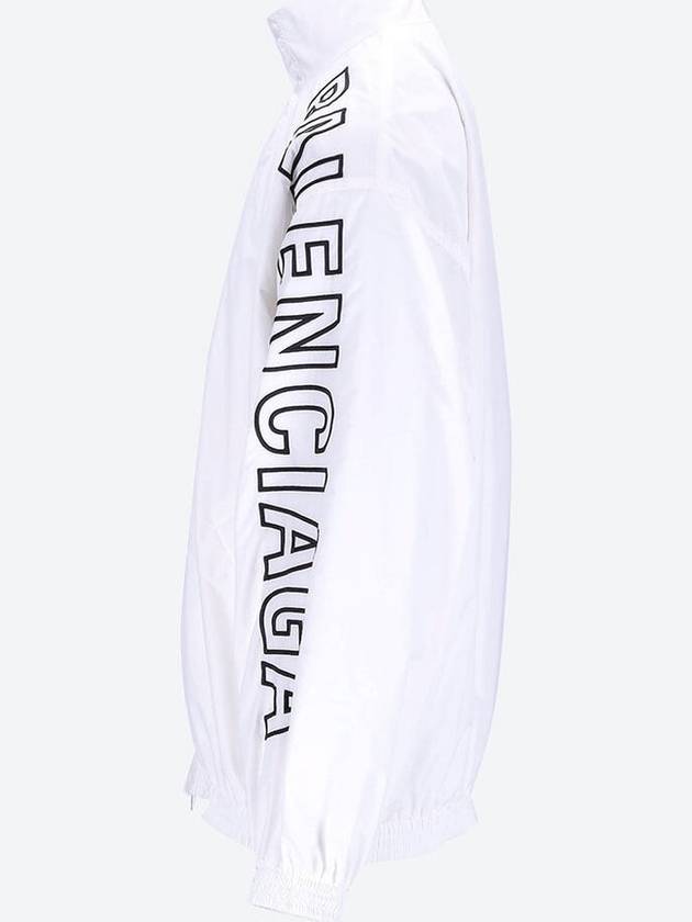 Embroidered Logo Track Jacket White - BALENCIAGA - BALAAN 3