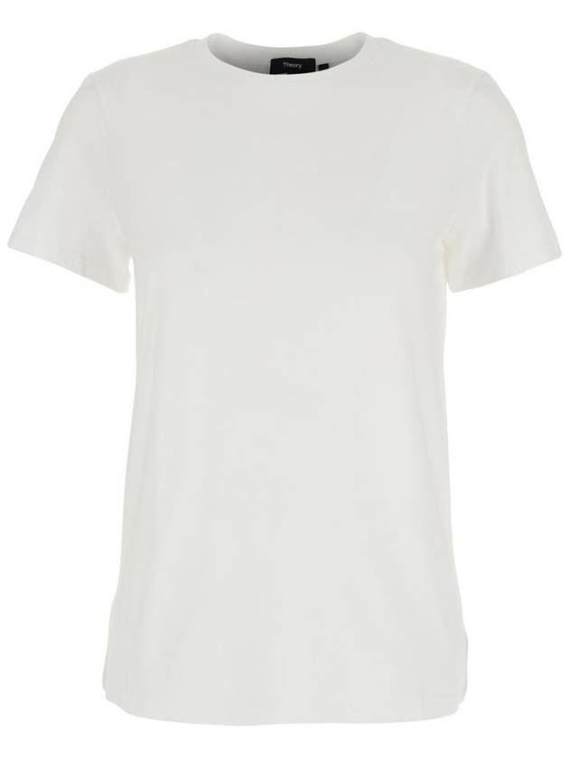 Women's Easy EASY Organic Cotton Short Sleeve T-Shirt White - THEORY - BALAAN 2