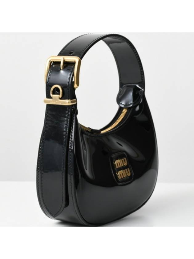 Patent Leather Hobo Shoulder Bag Black - MIU MIU - BALAAN 7