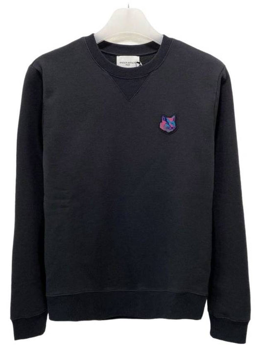 Pixel Fox Head Patch Regular Fit Sweatshirt Anthracite - MAISON KITSUNE - BALAAN 2