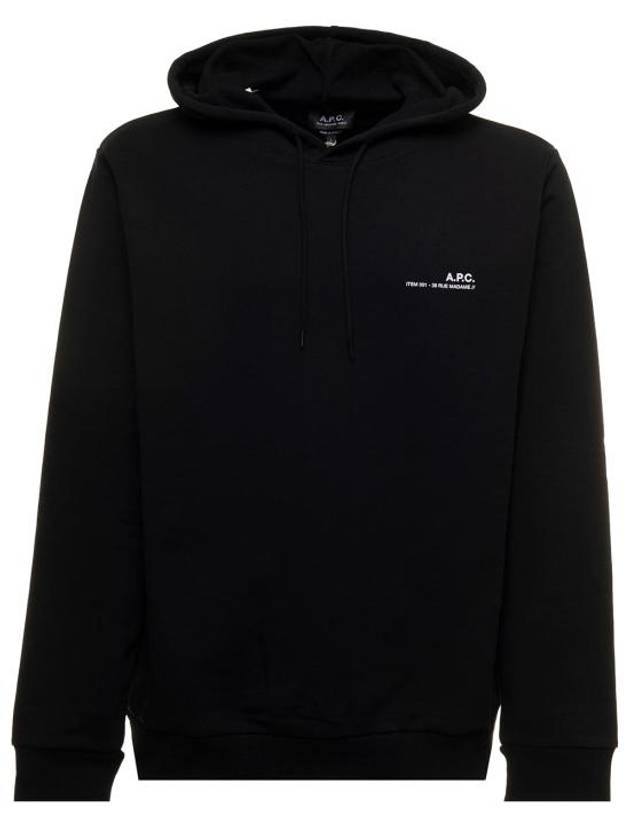 Item H Small Logo Cotton Hoodie Black - A.P.C. - BALAAN 2