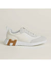 Bouncing Mesh Suede Goatskin Low Top Sneakers Blanc - HERMES - BALAAN 4