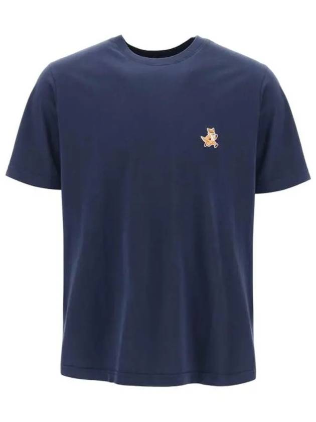 Speedy Fox Patch Comfort Short Sleeve T-Shirt Ink Blue - MAISON KITSUNE - BALAAN 2