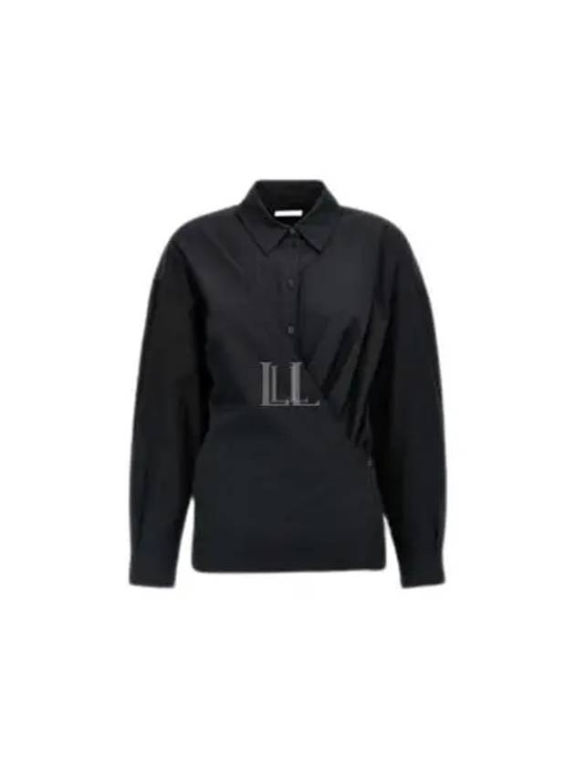 Straight Collar Twisted Shirt Black - LEMAIRE - BALAAN 2