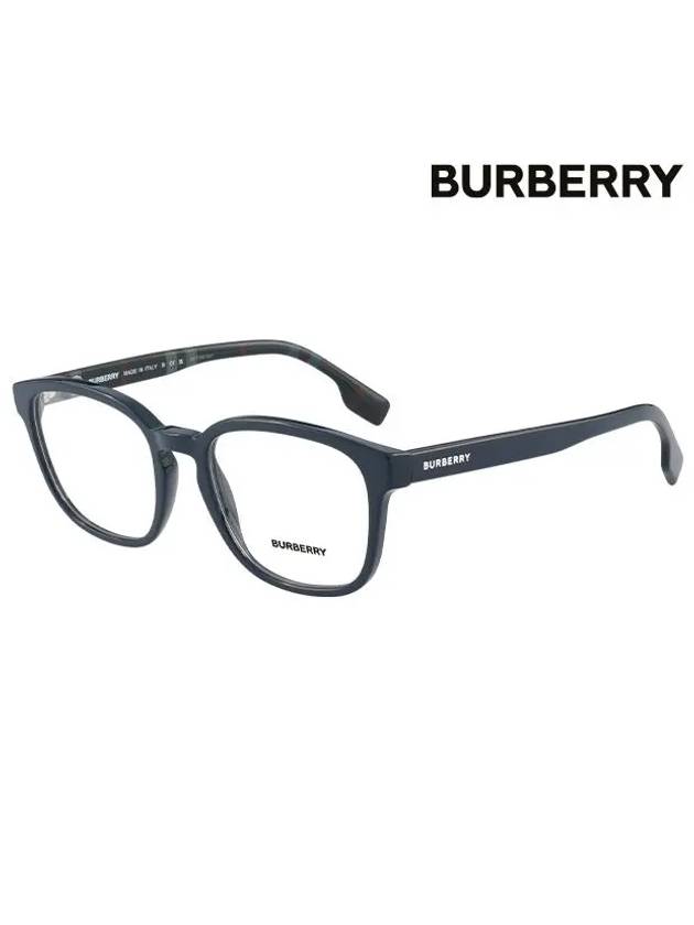 Eyewear Vintage Check Temple Square Eyeglasses Blue - BURBERRY - BALAAN 3