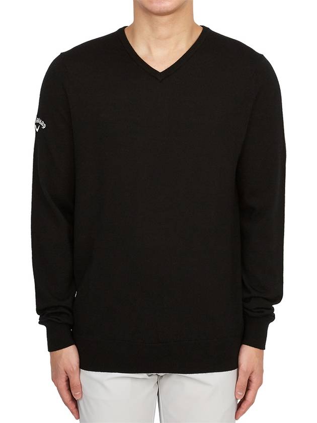 Logo Knit Top Black - CALLAWAY GOLF - BALAAN 1