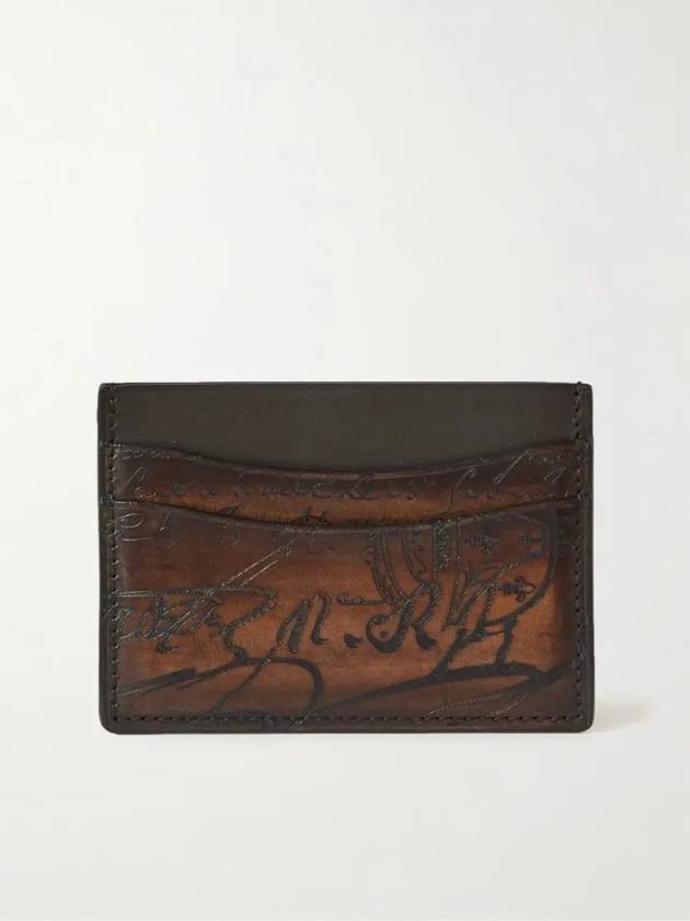 Scritto Scritto Leather Card Holder Wallet Brown - BERLUTI - BALAAN 2