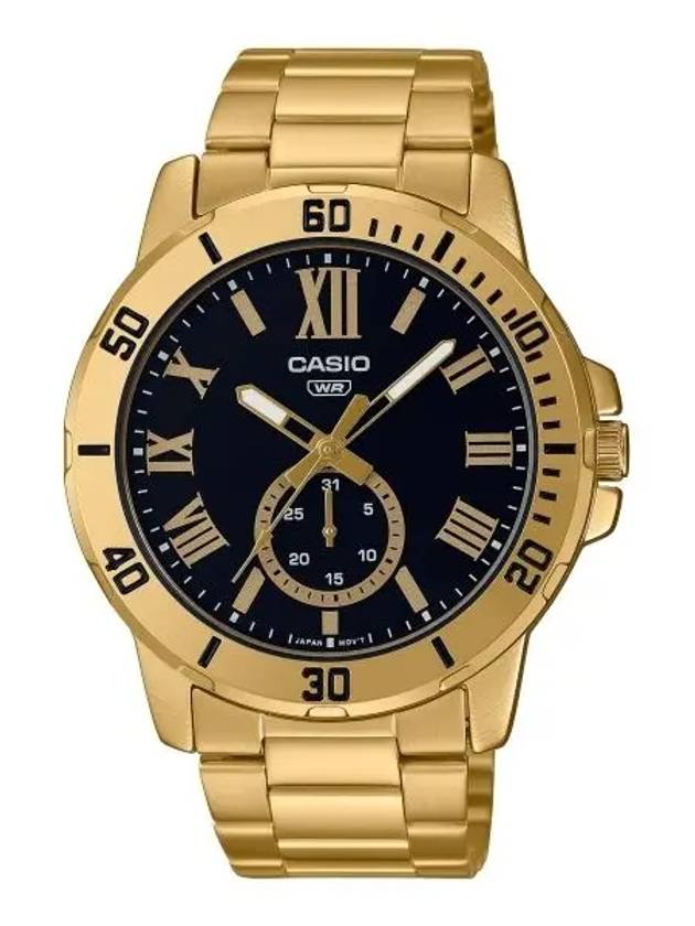 Men's Metal Wrist Watch MTP VD200G 1B - CASIO - BALAAN 2