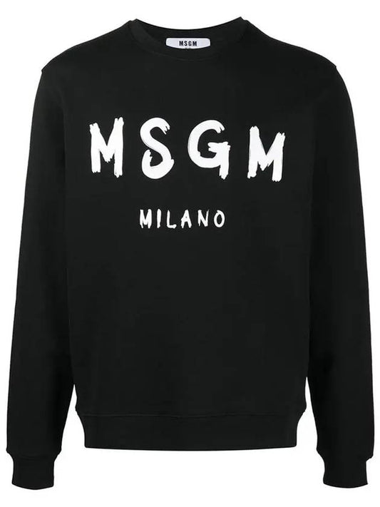 Milano Brushed Logo Sweatshirt Black - MSGM - BALAAN 2