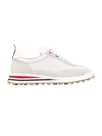 Fine Kid Suede Tech Runner White - THOM BROWNE - BALAAN 2