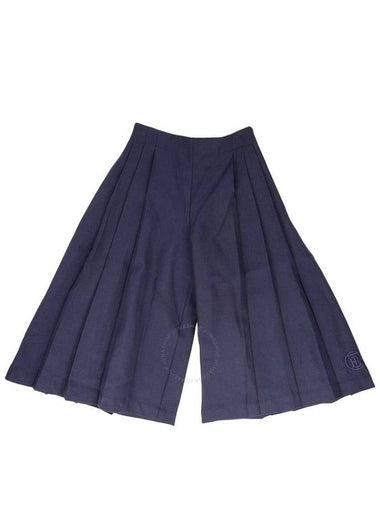 Burberry Girls Midnight Wool TB Monogram Culottes Size 4Y - BURBERRY - BALAAN 1