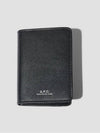 Stefan Small Leather Card Wallet Black - A.P.C. - BALAAN 4