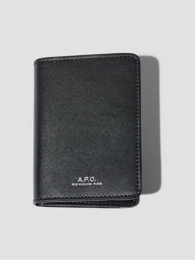 Stefan Small Leather Card Wallet Black - A.P.C. - BALAAN 4