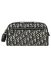 Toiletry Clutch Bag Beige Black - DIOR - BALAAN 1