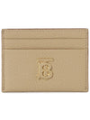 TB Grainy Leather Card Wallet Haute Beige - BURBERRY - BALAAN 2