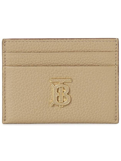 TB Grainy Leather Card Wallet Haute Beige - BURBERRY - BALAAN 2