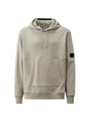 Diagonal Raised Fleece Lens Hoodie Grey - CP COMPANY - BALAAN 2