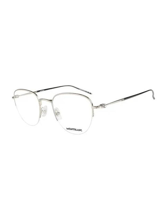 Eyewear Semi-rimless Metal Eyeglasses Silver - MONTBLANC - BALAAN 1