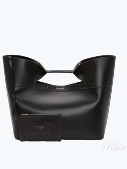 The Bow Strap Small Tote Bag Black - ALEXANDER MCQUEEN - BALAAN 2