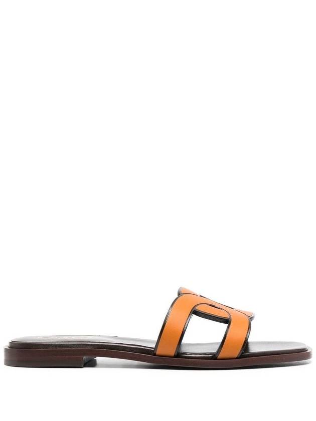 Women's Chain Flat Slippers Orange - TOD'S - BALAAN 2