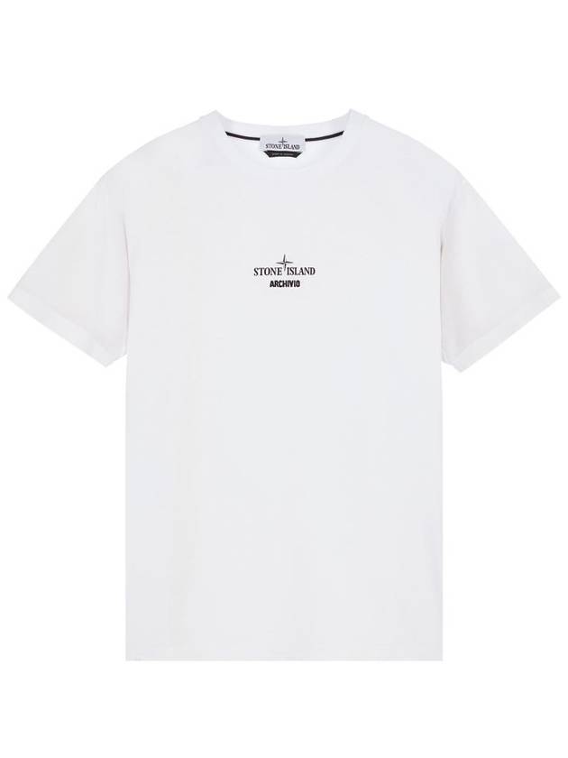 Archivio Cotton Short Sleeve T Shirt White - STONE ISLAND - BALAAN 3