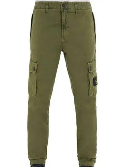 Wappen Patch Slim Fit Straight Pants Green - STONE ISLAND - BALAAN 2