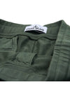 Cotton Fleece Cargo Bermuda Shorts Musk Green - STONE ISLAND - BALAAN 7