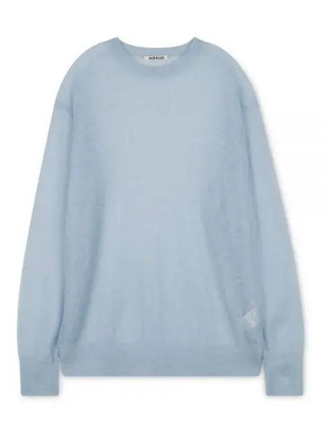 Men s mohair light blue knit A23SP02FG LIGHTBLUE 1156134 - AURALEE - BALAAN 1