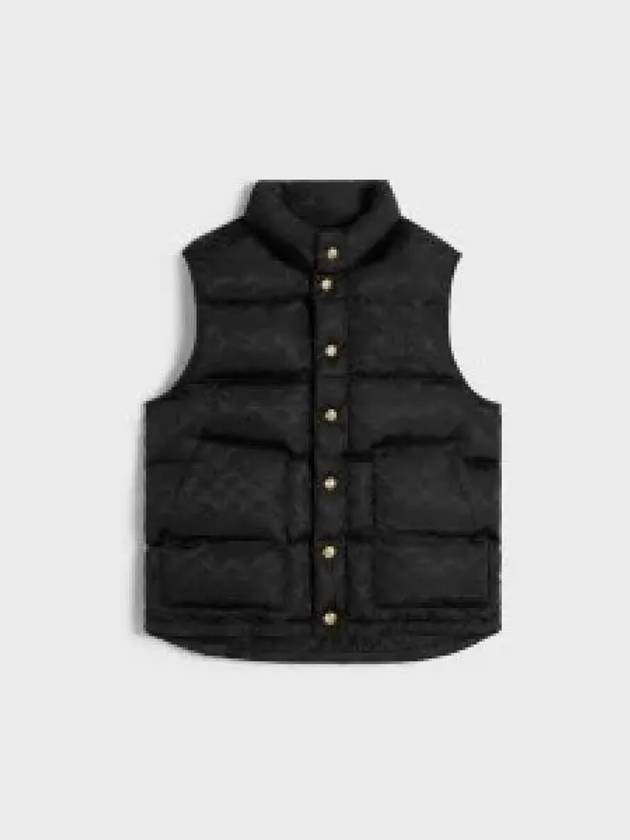 24 QUILTED BLOUSON JACKET IN MONOGRAM NYLON 2W987795W 38NO Triomphe patch down vest 1224073 - CELINE - BALAAN 1