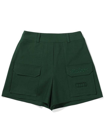 A line cargo short pants GREEN WOMAN - MALBON GOLF - BALAAN 1