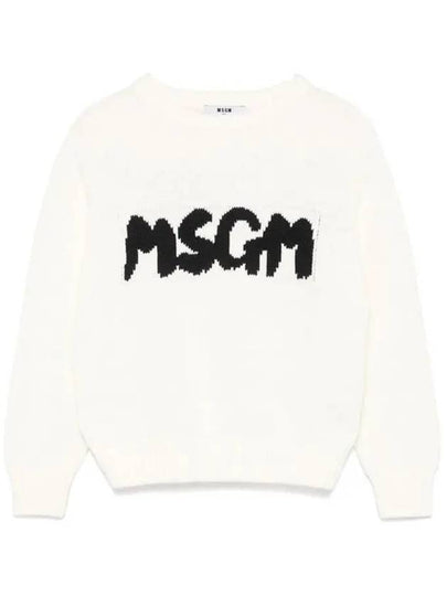 Kids Women Logo Knit Cream F4MSJUJP075 013 - MSGM - BALAAN 2