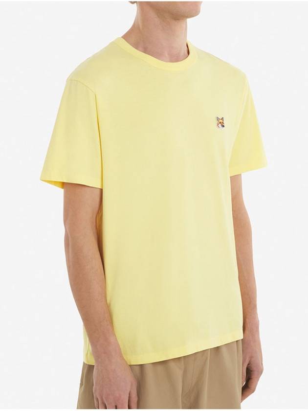 Fox Head Patch Classic Short Sleeve T-Shirt Yellow - MAISON KITSUNE - BALAAN 5