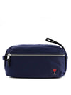 Heart Logo Pouch Bag Navy - AMI - BALAAN 2