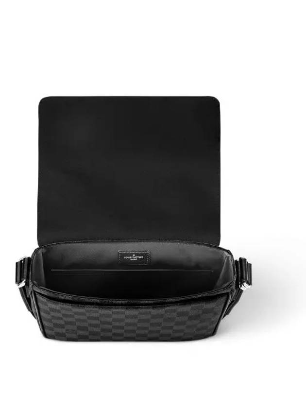 District PM Damier Graphite Coated Canvas Messenger Bag Black - LOUIS VUITTON - BALAAN 6