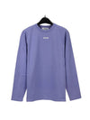 Women's Logo Print Cotton Long Sleeve T-Shirt Light Purple - MSGM - BALAAN 1