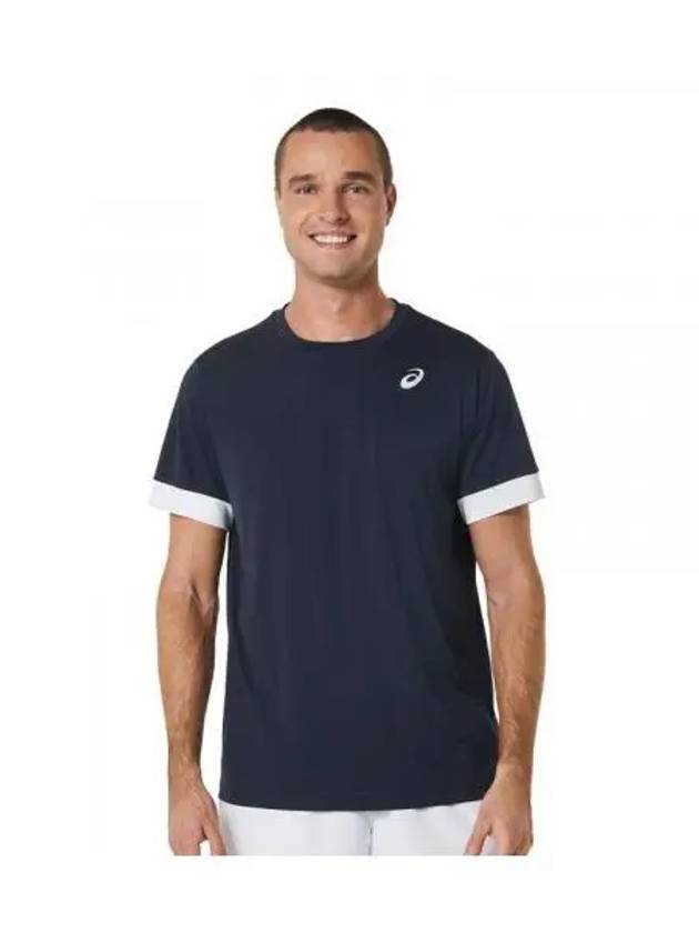 Men s Coat SS Top 2041A255402 Short Sleeve Round T Shirt - ASICS - BALAAN 1