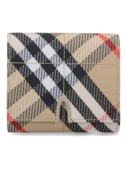 Snip Check Tri-Fold Half Wallet Sand - BURBERRY - BALAAN 2